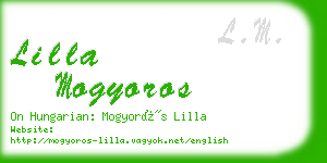 lilla mogyoros business card